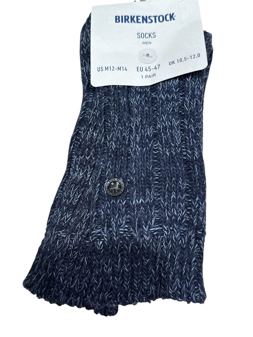 Birkenstock Men’s Navy Marled Crew Socks